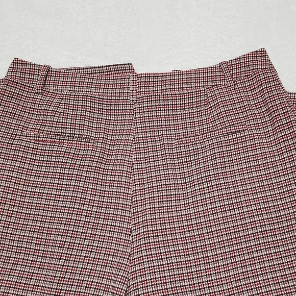 VINTAGE 80s Cross Country Woman Houndstooth Plaid Knit Wide Leg Palazzo Pants - Picture 9 of 12